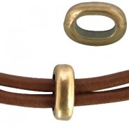DQ metall Schieber Ring oval Ø 5x3mm Antik Bronze